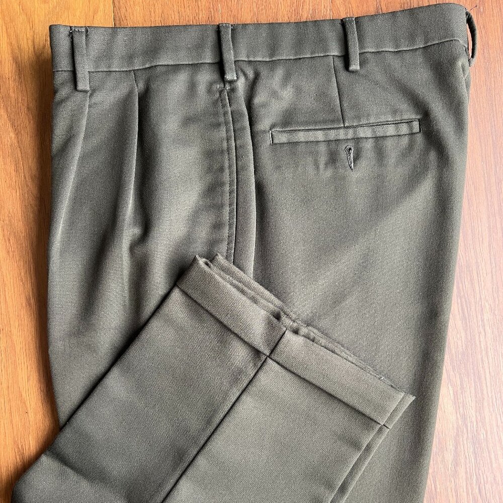 Green Grey Bill Blass Dress Slacks 34x31